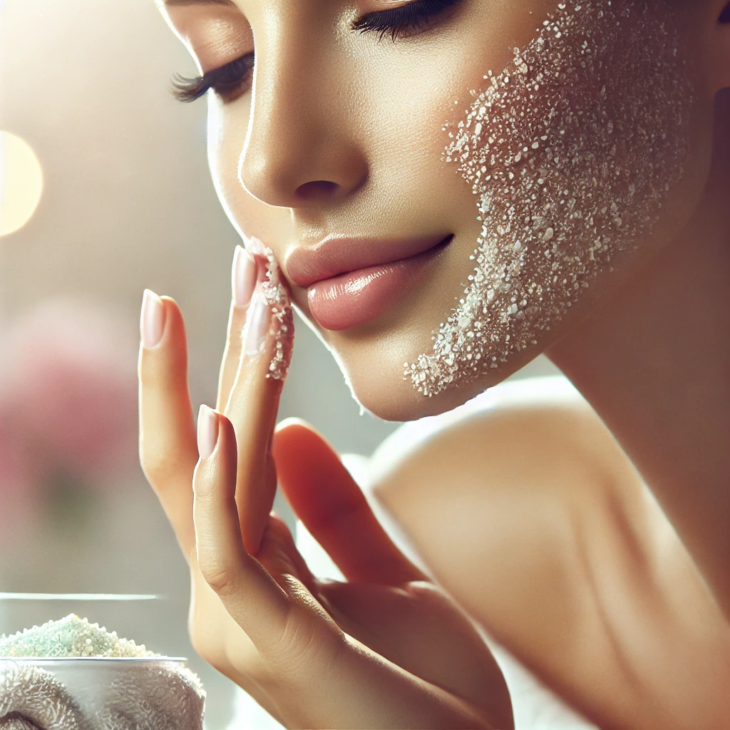 Facial scrubs provide freshly rejuvenated skin.